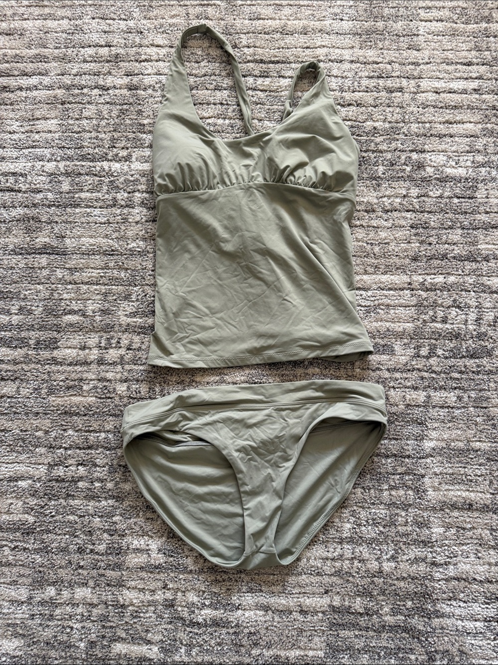 Prana Olive Green Tankini & Bikini Set